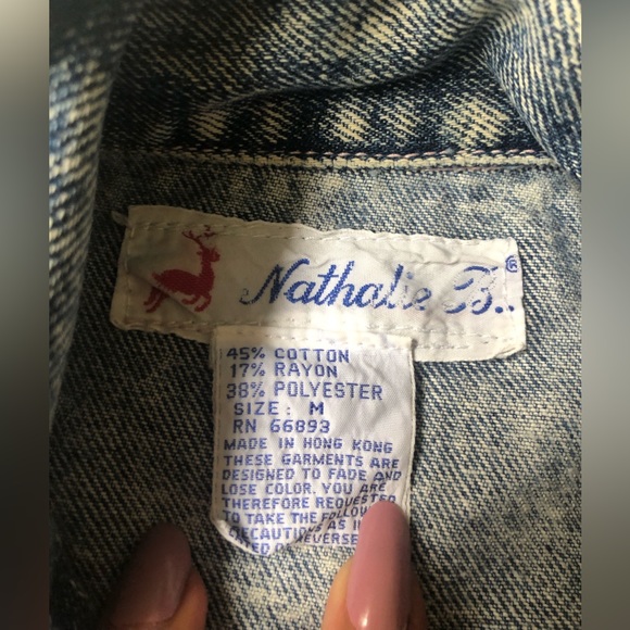 VINTAGE 80S CROPPED DENIM JACKET - Picture 5 of 5